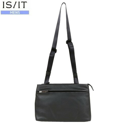 SALE50%OFF IS/IT イズイット 本革 ソレイユ レザーコンビ クラッチバッグ兼用 サコッシュ ショルダーバッグ 黒 23/4/5 270423 23.10sage