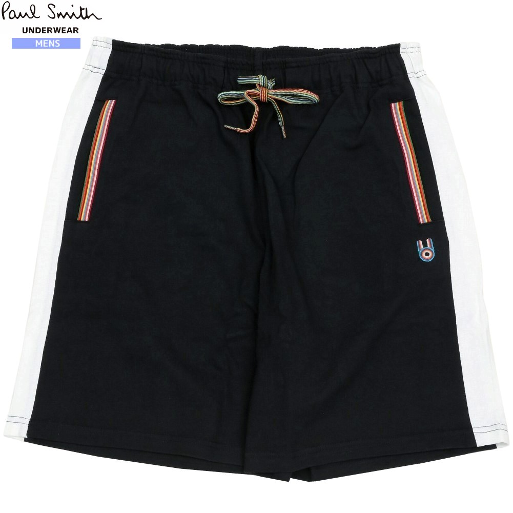 【新古品】ハーフパンツ ポールスミス Paul Smith ブランド メンズ ギフト ラッピング無料 プレゼント POP BUNNY スウェット ルームウェア 黒 23/5/4 250523【送料無料】
