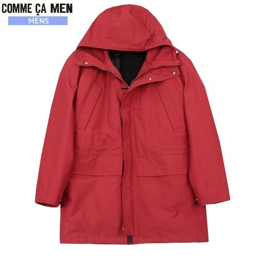 SALE64%OFF COMME CA MEN コムサメン 落ち込むラインドライブ嘱する 3wayお山厚地の外套 赤 22/11/1 041122 23.10sage