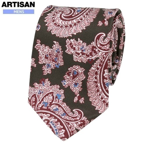 ★SALE67%OFF【ARTISAN】アルチザン(コムサ) 日本製 ペイズリー シルクネクタイ 就活 ギフト プレゼント ブランド おしゃれ 茶『22/3/4』250322【送料無料】