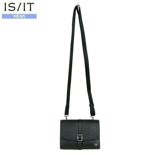 イズイット ショルダーバッグ IS/IT 50%OFF メンズ ブランド名 差し上げ物 差し上げ物 ラッピング無料 本革 マルチポシェット なめし革 黒 23/7/1 060723 23.10sage バッグ・小物・ブランド雑貨-メンズバッグ-ショルダーバッグ・メッセンジャーバッグ