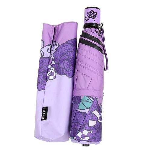 Anna Sui アナスイ Anna Sui Meets 鬼畜滅の物打ち 竈門禰豆坊ひな型 折りたたみ菌傘 晴雨兼用傘 紫 21 7 4 Bairien Yamagata Jp