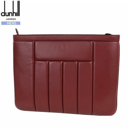 ダン吸血鬼 クラッチペダル御徒面子 dunhill 81%OFF メンズ ブランド名 差し上げ物 差し上げ物 イタリア製 軽さ 本革 人だかり ジップ 二番め御徒面子 赤 2107BA バッグ-クラッチバッグ・セカンドバッグ