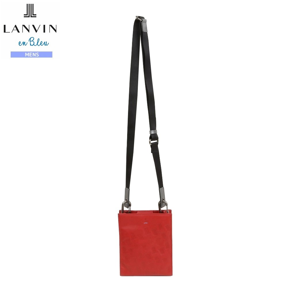 ランバンオンブルー ショルダーバッグ LANVIN en Bleu 33%OFF メンズ ブランド名 格好のいい 本革 撥水製造 ティルト なめし革 赤 24/7/4 260724 ショルダーバッグ・メッセンジャーバッグ-バッグ-メンズバッグ