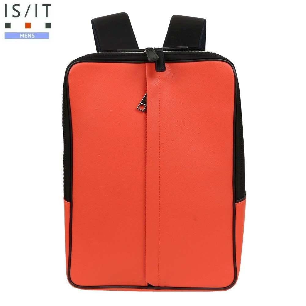 イズイット ビジネスリュック IS/IT 56%OFF メンズ ブランド サフィール 撥水 2WAY A4ジャスト 橙 1704BE|fflower11