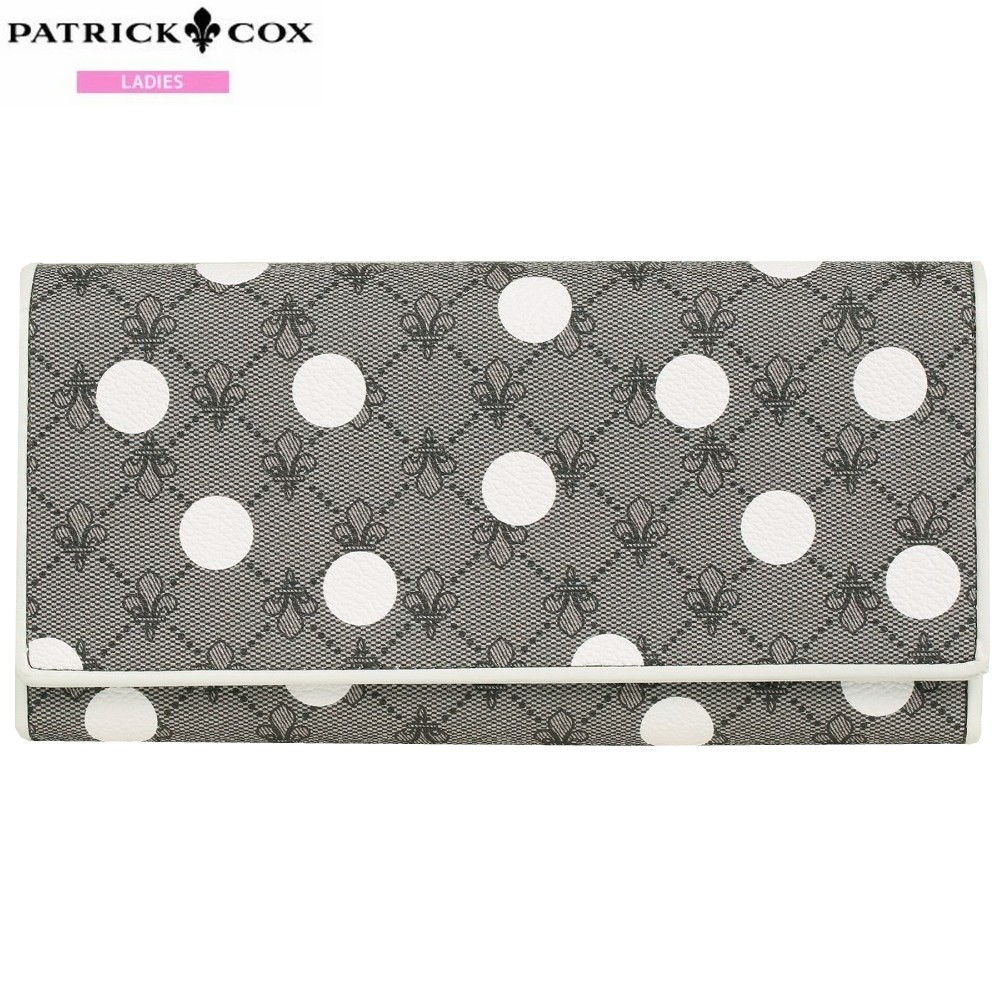 箱なし パトリックコックス 長財布 PATRICK COX 46%OFF レディース ブランド リッチプリント かぶせ 白 1007BE