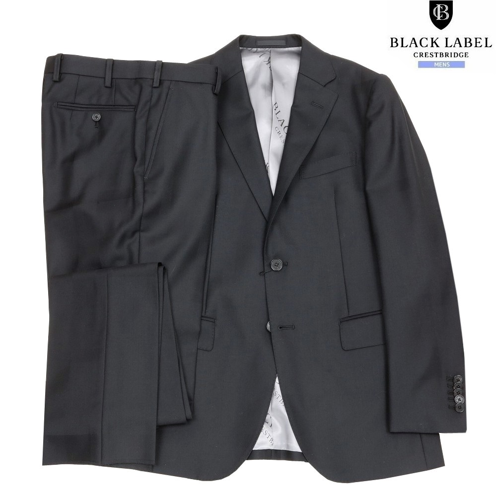 ブラックレーベル スーツ BLACK LABEL CRESTBRIDGE 30%OFF メンズ ブランド 日本製 シャドークレストブリッジチェック 2B シングル 黒 0412BE