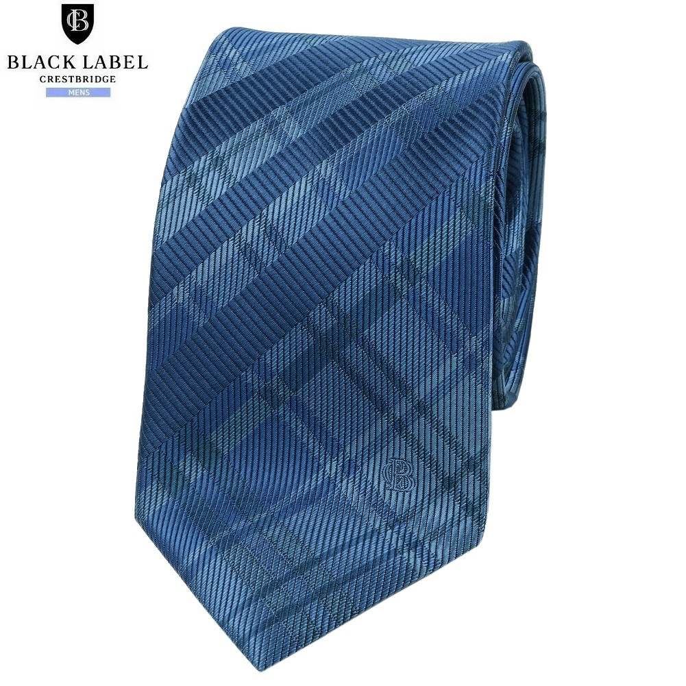 ブラックレーベル クレストブリッジ ネクタイ BLACK LABEL CRESTBRIDGE 23%OFF メンズ ブランド ギフト プレゼント 日本製 トーナルパネルチェック シルク 青 1812BE