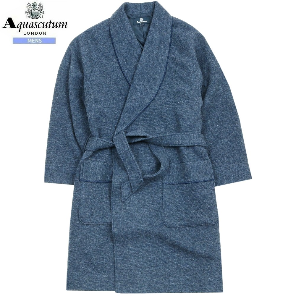 アクアスキュータム 化粧着 Aquascutum 59%OFF メンズ ブランド名 秋冬 日本製 ウールダブルニット杢 無地 真っただ中化粧着 紺 2901BF