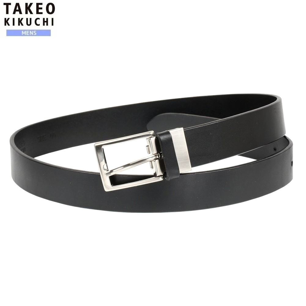 タケオキクチ レザーベルト TAKEO KIKUCHI 20%OFF メンズ ブランド ギフト プレゼント 日本製 本革 スムース イタリアンレザー 黒 2002BF
