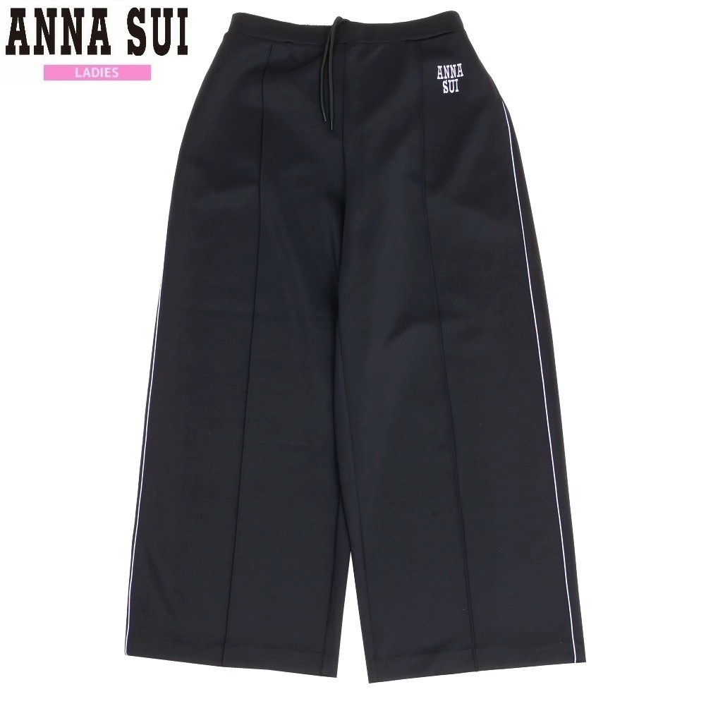 アナスイ 貨物自動車ズボン下 ANNA SUI 46%OFF レディース ブランド名 ワンポイント刺しゅう 広広とした 黒 0204BE