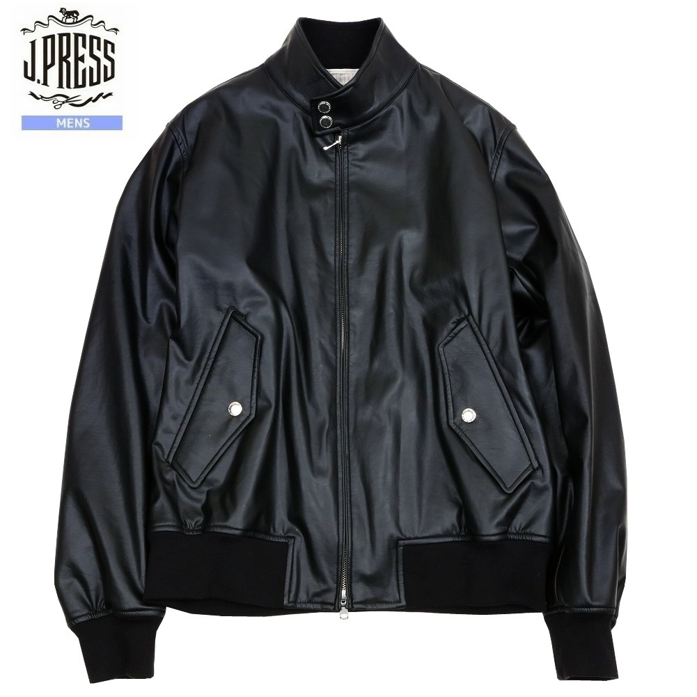 J.PRESS ゴルフジャケット ジェイプレス 36%OFF メンズ ブランド PUプロテインレザー 黒 2304BF｜fflower11 28,600円