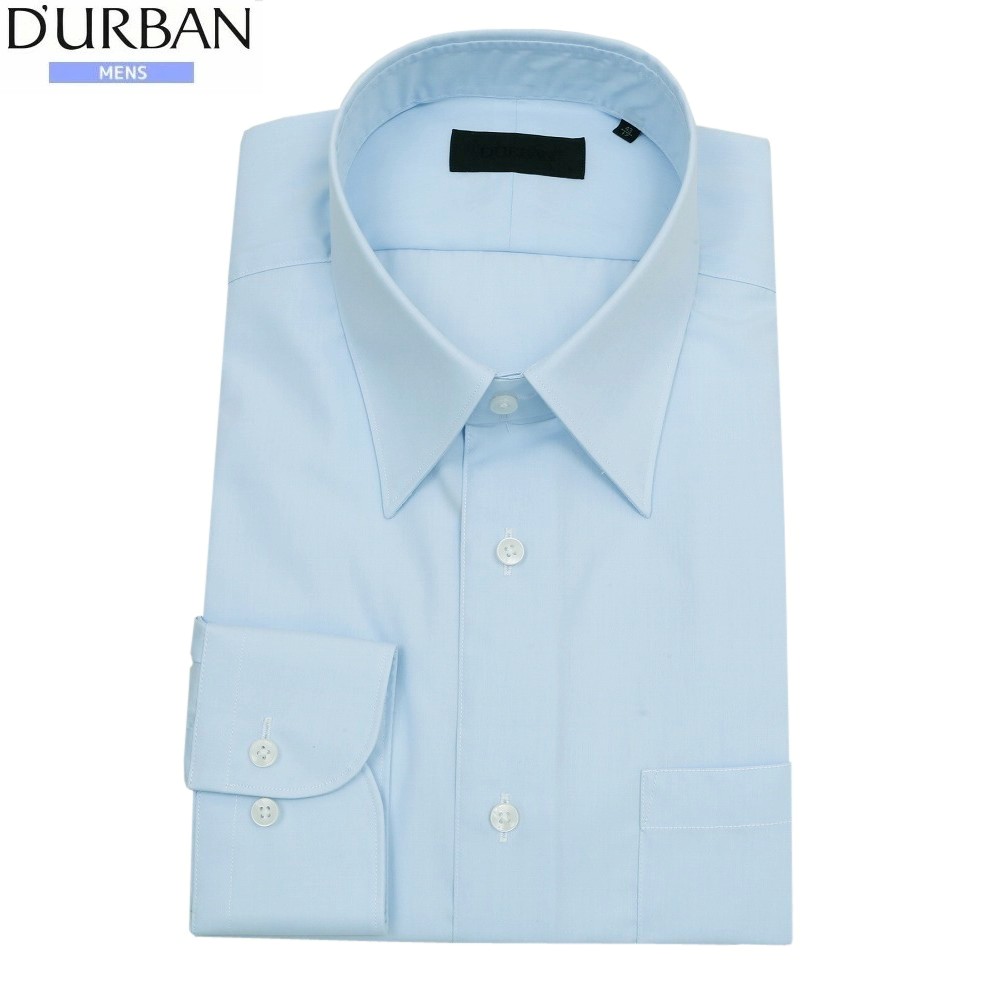 ダーバン Yシャツ D\u0027URBAN 46%OFF メンズ ブランド名 サキソフォンブロード スナップダウン 御召しものプルオーバー 長袖 青 1505BF