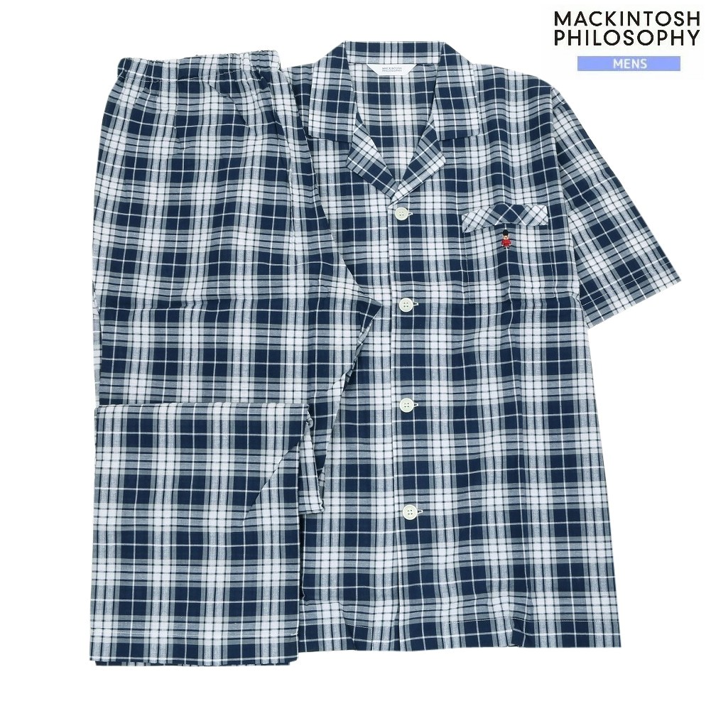 マッキントッシュ パジャマ MACKINTOSH PHILOSOPHY 29%OFF メンズ ブランド名 差し上げ物 差し上げ物 蹴球読み合わせる バッキンガムベア 前食い違い 成人男性 半袖 長ズボン 紺 1505BF