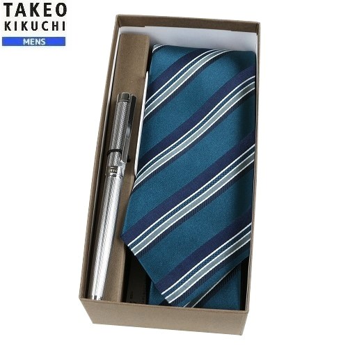 タケオキクチ タイ×ボールペン TAKEO KIKUCHI 28%OFF メンズ ブランド名 差し上げ物 差し上げ物 ラッピング無料 GIFTBOX 第一義的商行為書き割り 青 23/11/5 301123