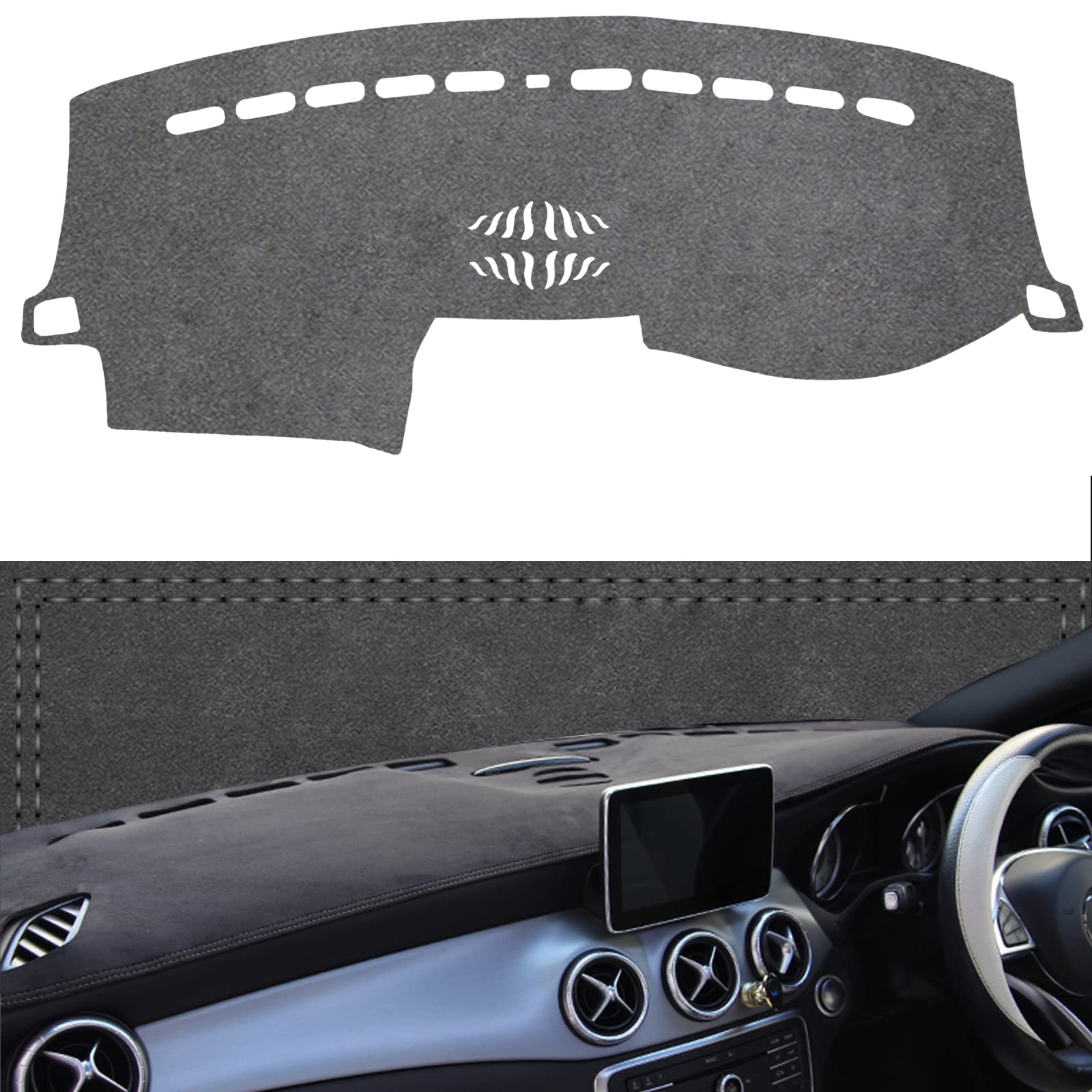 ダッシュボードカバー 保護マット トヨタ Hilux Sw4 Fortuner 2005-2015 耐熱性 耐久性 内装パーツ インテリア アクセサリー 車種専用設計 日焼け防止 ダッシュボード 右手運転 (グレー)