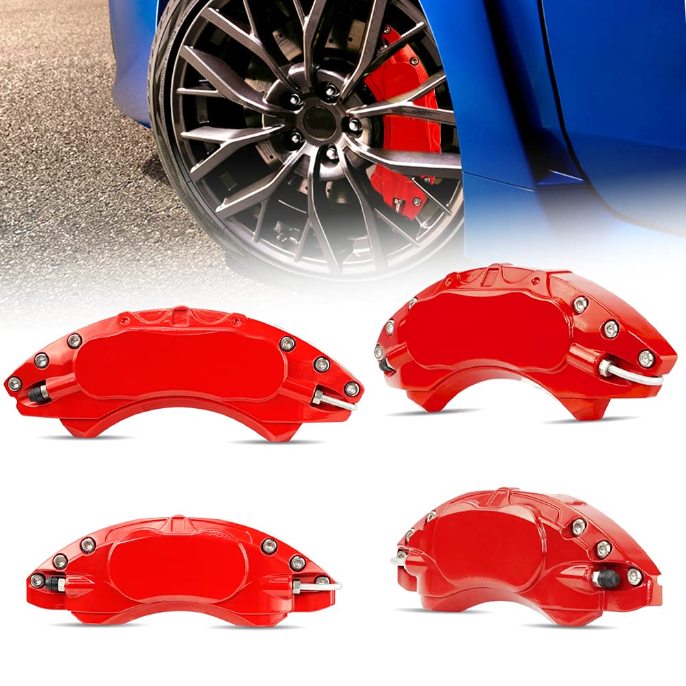 キャリパーカバー スバル インプレッサ WRX STI A-line 2009-2013 GRF/GVF 専用 アルミ製 ブレーキキャリパーカバー フロント&リア車輪に対応 4点セット 耐熱性|えふえふショップ