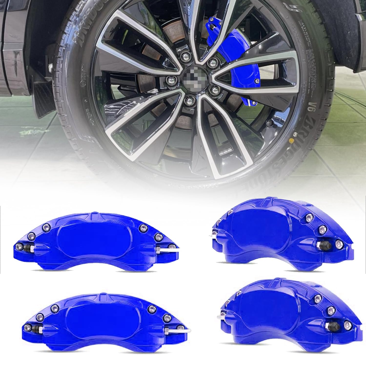 ホンダ ヴェゼル 2代目RV3/RV4/RV5/RV6型 キャリパーカバー ブレーキ キャリパーカバー 金属アルミ製 フロント&リア 4点セット オーダーメイド 車種専用設計 2021年-現在 ブルー