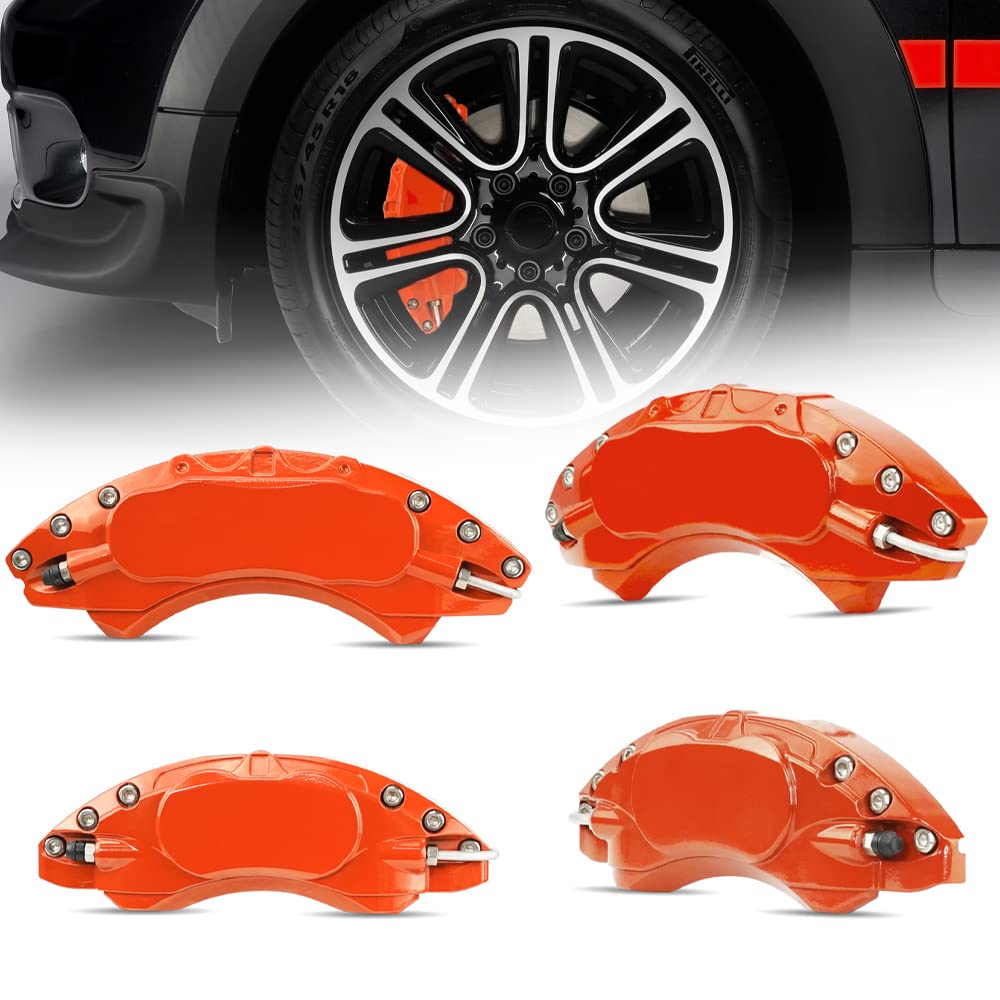 BMW MINI ミニ R60 カントリーマン 2010-2016 キャリパーカバー ブレーキ キャリパーカバー アルミ製 フロント&リア車輪に対応 ４点セット 耐熱性 車種専用設計 (オレンジ) 20,075円