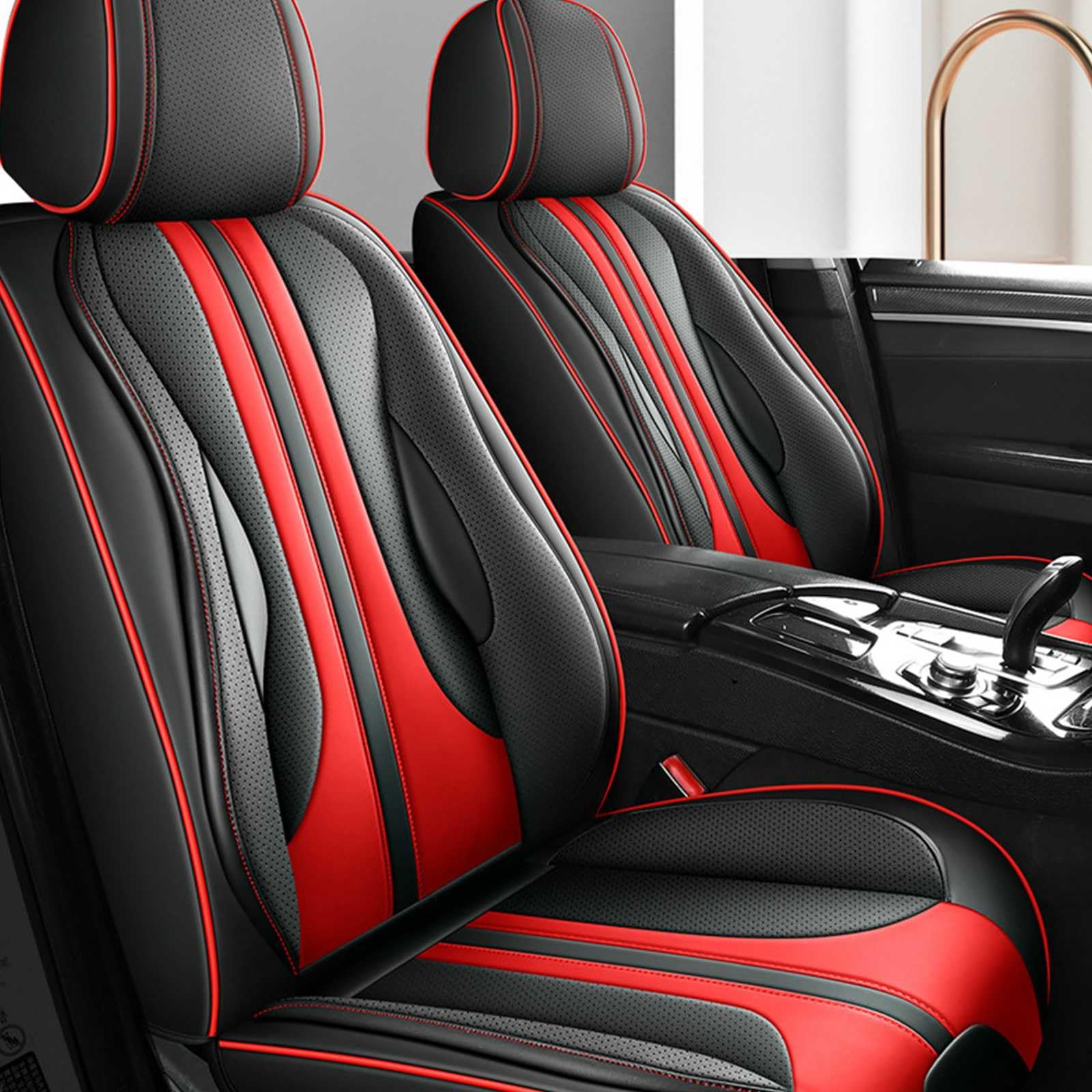 WRX STI S4 VA系 2014年8月～2021年10月 5席 車 シートカバー ナッパレザー スペーシ 汎用 四季対応 防水 通気性 カーシートカバー 滑り止め 運転席 助手席 後部座席 車 座布団 便利グッズ