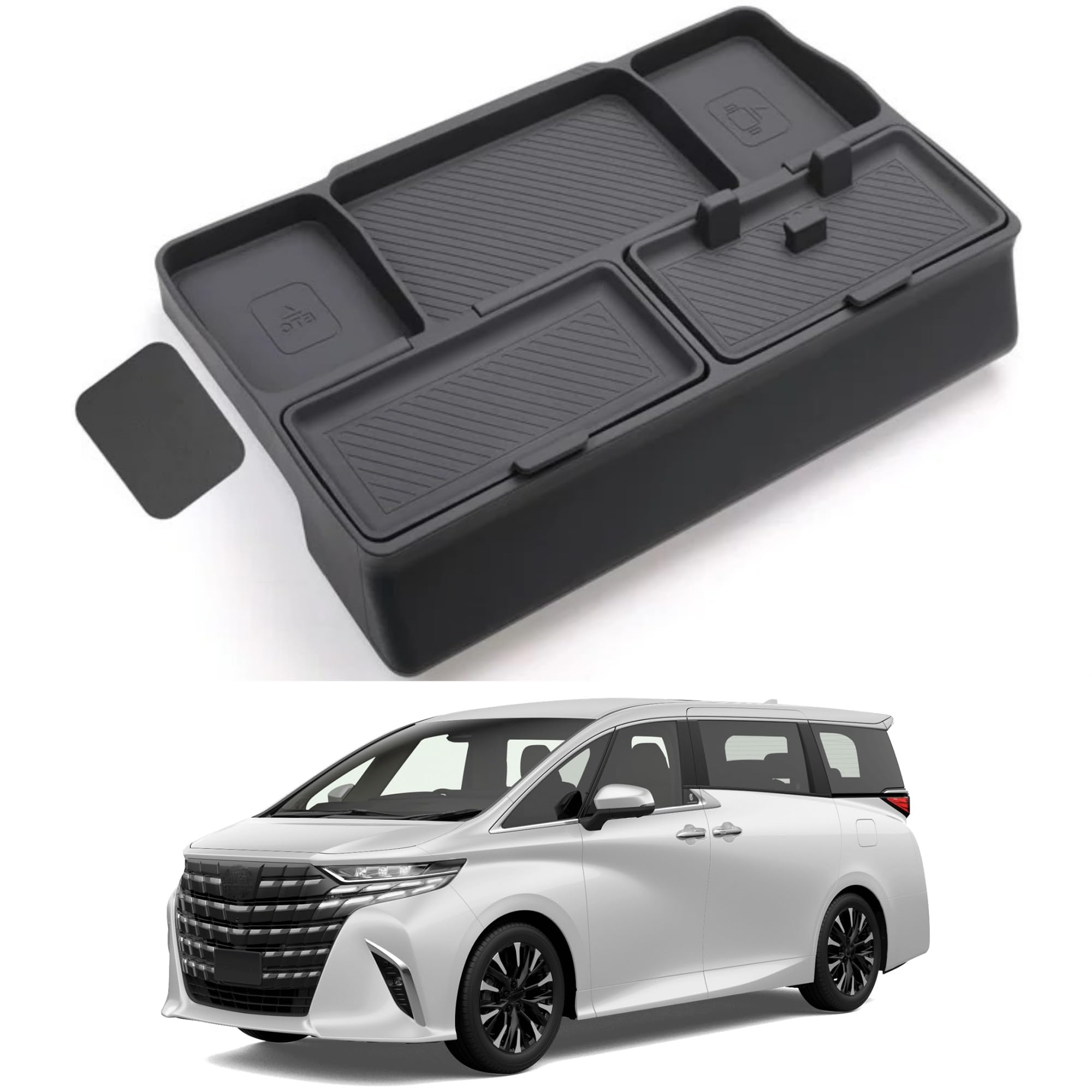 新型 アルファード/ヴェルファイア40系 に適合 アクセサリー ナビ トレイ コンソール収納 ボックストレイ 専用カスタム パーツ 内装｜えふえふショップ
