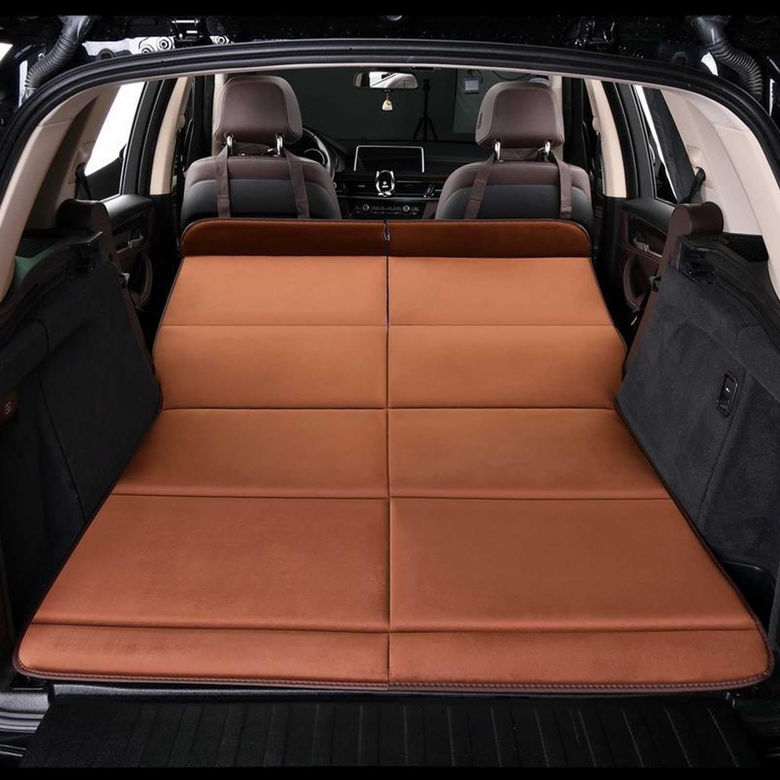 新型 車中泊 マット【プラド 150系 後期 PRADO 2017.9~現行に適用 車内ベッド アウトドア キャンプ マット 後部座席 折りたたみ式 後部座席エクステンダー 車載 ベッドキット カー用品 コンパクト収納 ブラ|えふえふショップ