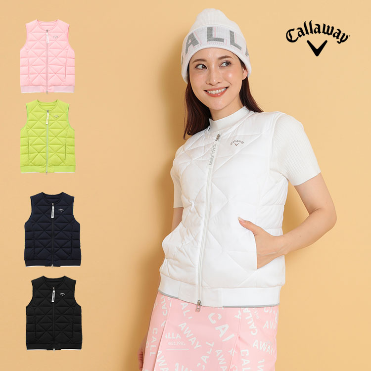 【FG】【55%OFF・二分の一以下・SALE・大売り出し】秋 冬 Callaway GOLF キャロウェイ ゴルフ御召しもの C24216202 はやりっ児伸ばすこと フルジップ 中綿 より良い[高伸ばすこと、撥水溶性、防風性、透湿性]（レディース）