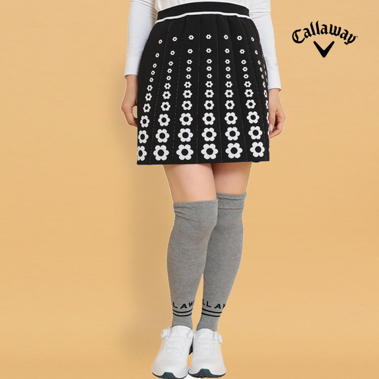 【FG】【55%OFF・半額以下・セール・SALE】秋 冬 Callaway GOLF キャロウェイ ゴルフウェア C24228206 フラワージャカード ニット スカート （レディース）