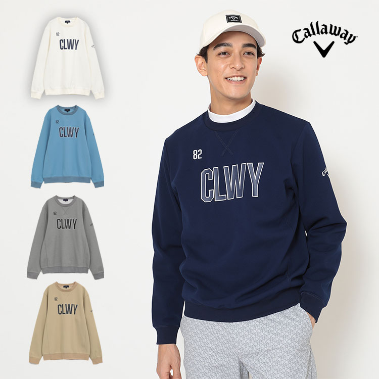 【FG】【30%OFF・SALE・セール】2025年 秋 冬 Callaway GOLF キャロウェイ ゴルフウェア C25217103 カノコダブルニットクルーネックスウェット [いつでも気軽に着られるスウェットアイテム]（メンズ）