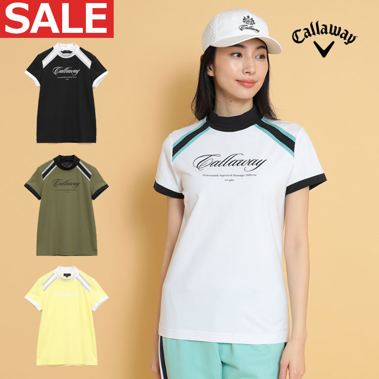 【FG】【50%OFF・半額以下・SALE・セール】2025年 春 夏 Callaway GOLF キャロウェイ ゴルフウェアC25134203 半袖 モックネック シャツ[ストレッチ]（レディース） 4,337円