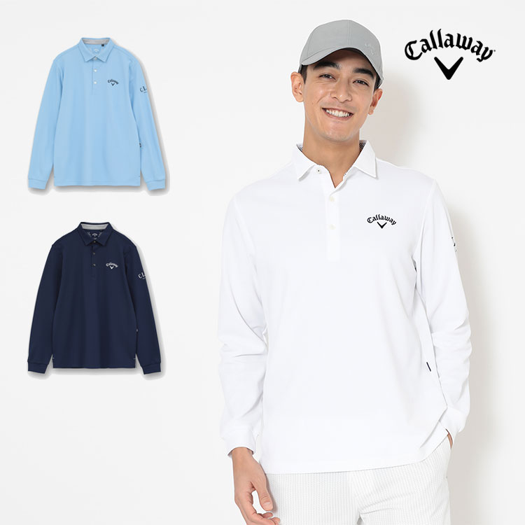 【FG】【30%OFF・SALE・大売り出し】 2026年 春 夏  Callaway GOLF キャロウェイ ゴルフ御召しもの C26133100 ビッグカノコ 長袖 プルオーバー スポーツシャツ [クールフェスタ]（メンズ）