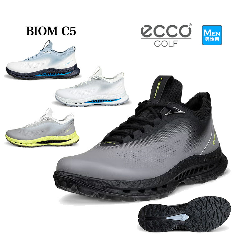 【FG】日本定め事品 ECCO 山びこ ゴルフシューズ EG132604 BIOM C5 バイオム・シー・ファイブ スパイク受け答え 【靴吊りひも手合い】 (メンズ)
