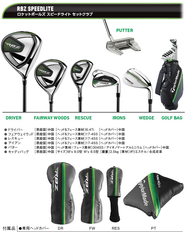 テーラーメイド RBZ スピードライト 新品未使用品 S ゴルフクラブセット