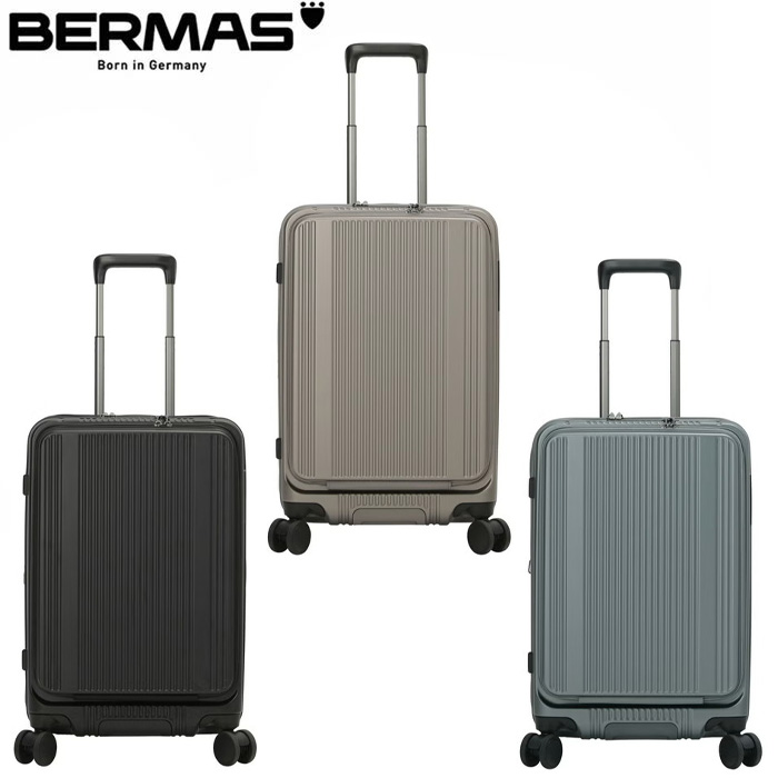 お得クーポン有り ラッピング無料 正規品 新生活 ギフト BERMAS バーマス BERMAS バーマス INTER CITY BS フロントオープンファスナー54L 57cm 60556 kinu35