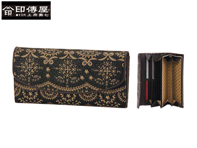 特典もれなくプレゼント お得クーポン有り ラッピング無料 正規品 いんでんや 印傳屋 インデンヤ 印傳屋 上原勇七 甲州印伝 印伝 indenya いんでんや いんでん 束入 財布 本革 新生活 ギフト ノベルティ付 プライデン PRIDEN 束入 和柄 9324 indn23