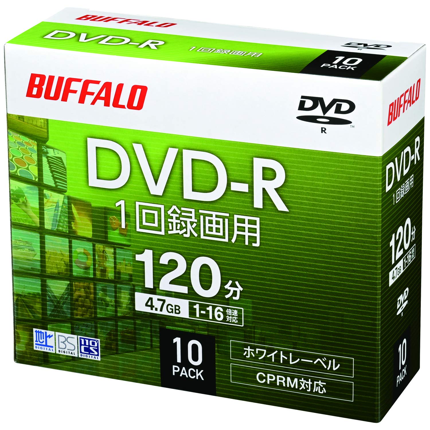楽天市場】バッファロー DVD-R 1回録画用 4.7GB 10枚 ケース