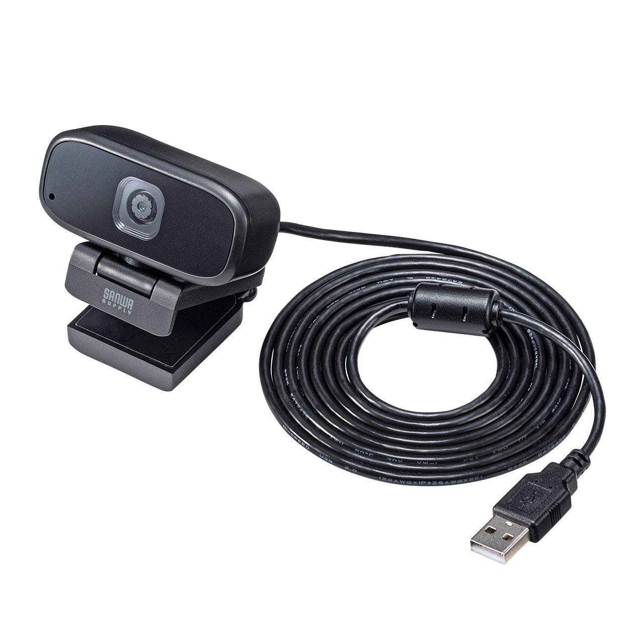 サンワサプライ WEBカメラ USB A接続 FULL HD対応500万画素 Zoom/Microsoft Teams対応 CMS-V59BK