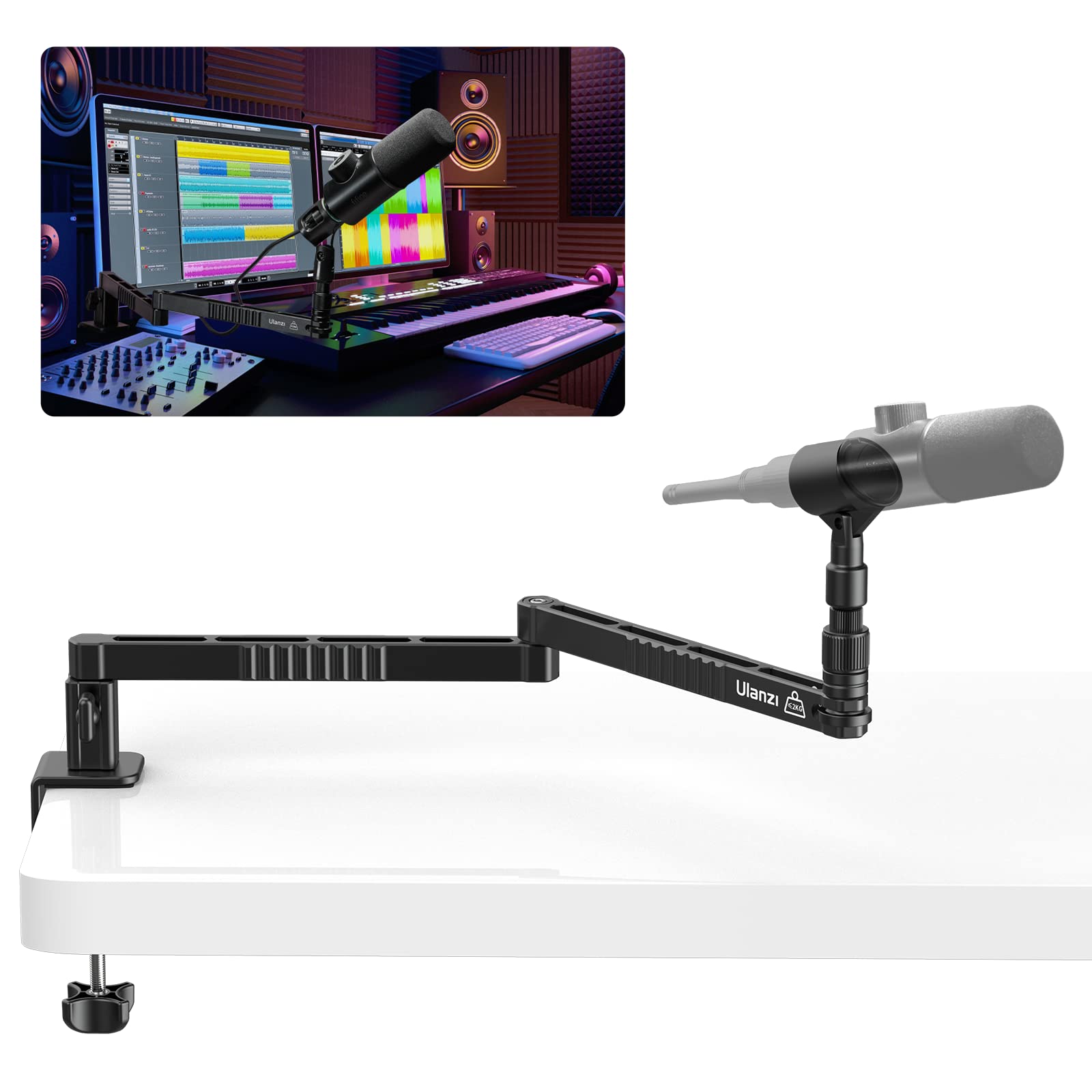 楽天市場】VIJIM LS26 マイクスタンド マイクアーム 卓上用 クランプ式