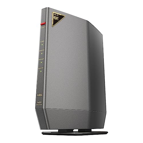 バッファロー ルーター 無線 LAN Wi-Fi 6E 11ax 6GHz AXE5400 トライバンド 6ストリーム 2401 + 2401 + 573 Mbps 有線 2.5Gbps エコパッケージ iPhone 15 Pro / 14 / 13 / Nintendo Switch / PS5 動作確認済み WSR-5400XE6/N