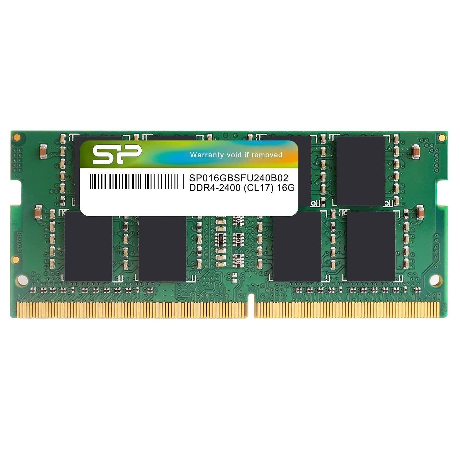 SP Silicon Power シリコンパワー SO-DIMM ノートPC用メモリDDR4-2400(PC4-19200) 16GB×1枚 260Pin 1.2V CL17 SP016GBSFU240B02 グリーン