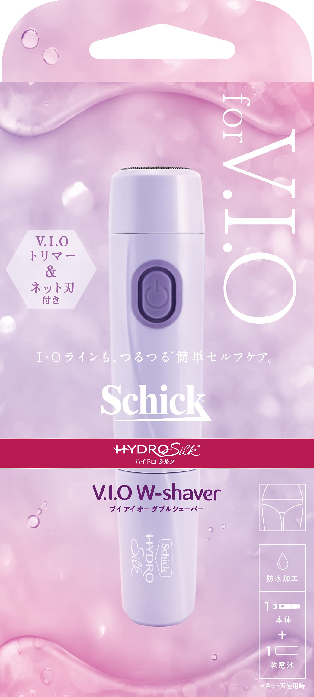 Schick(シック) ハイドロ シルク V.I.O ダブル シェーバー VIO トリマー デリケート むらさき 1個 (x 1)