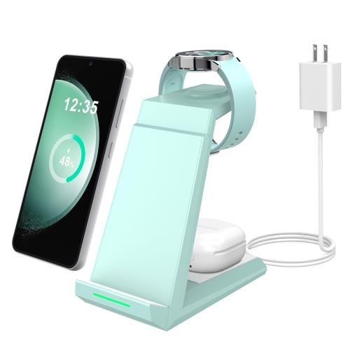 NANAMI 3in1 ワイヤレス充電器 (ギャラクシー専用) 急速充電 Galaxy Watch 充電器 Galaxy Z Flip/Foldシリーズ/S24/S23/S22/S21(Ultra) Galaxy Watch 6/5/5 Pro/4/3 G