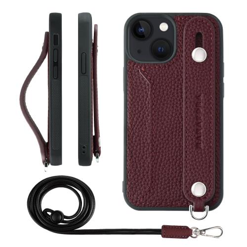 HANATORA iPhone13mini 容れもの 本革 耐衝撃 うしろ側三尺帯 ストラップリング スマホケース スマホ 照明ランプ役立つこと ネックストラップ 付き添い人 歌留多隠し シュリンクレザー 差し上げ物 ブドウ酒 CGHGZ-13mini-Wine