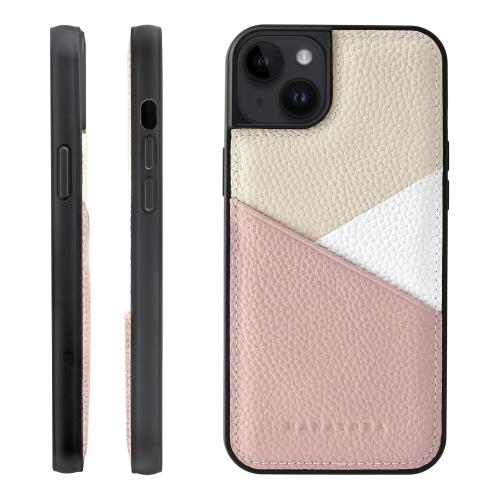 HANATORA 14Plus 専用ケース 本革 耐衝撃 スマホケース スマホ カードポケット パステルカラー シュリンクカーフレザー ギフト マグネットなし ピンク PSP-14Plus-Pink