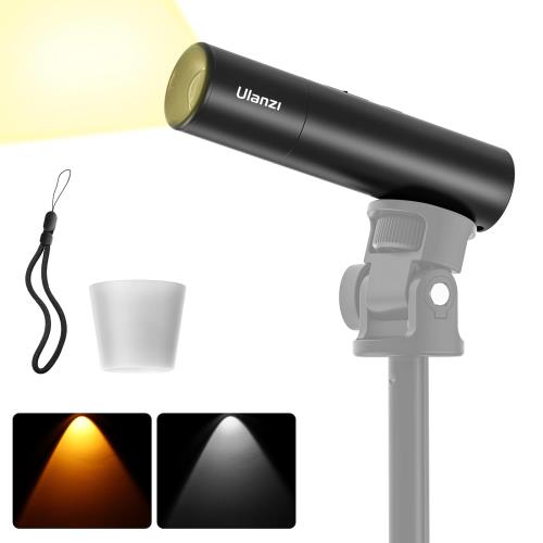 Ulanzi LM07 撮影用ライト LEDビデオライト 懐中電灯型 2000K-5500K-8000K 3段調光 超高輝度 デュアル色温度 撮影補助光 1/4インチネジ穴 防水 残量表示 2000mAh大容量電池 定常光ライト 小型 軽量 持ち運び便利 自撮り/商品撮影/動画撮影/停電/キャンプ 登山/屋外照明用
