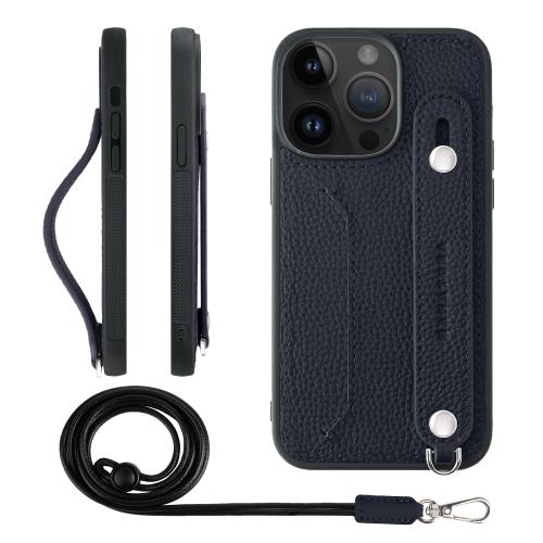 HANATORA iPhone14ProMax 容れもの 本革 耐衝撃 うしろ側三尺帯 ストラップリング スマホケース スマホ 照明ランプ役立つこと ネックストラップ 付き添い人 歌留多隠し シュリンクレザー 差し上げ物 米国海軍 CGHGZ-14ProMax-Navy