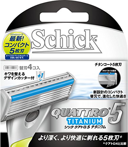 Schick(シック) シック Schick クアトロ5 5枚刃 チタニウム 替刃 (4コ入)