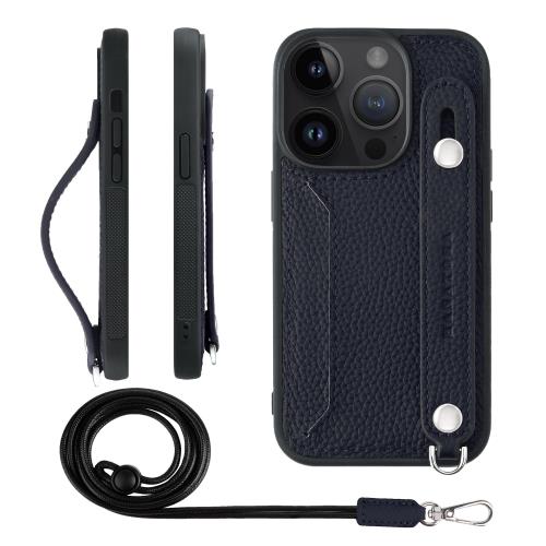HANATORA iPhone14Pro 容れもの 本革 耐衝撃 うしろ側三尺帯 ストラップリング スマホケース スマホ 照明ランプ役立つこと ネックストラップ 付き添い人 歌留多隠し シュリンクレザー 差し上げ物 米国海軍 CGHGZ-14Pro-Navy