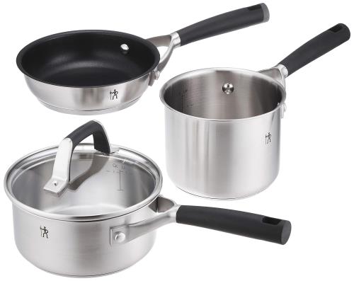 Henckels ヘンケルス 「 HIスタイル ベーシック ミニ クックウェア3pcsセット 」 両手 片手 鍋 フライパン IH対応 日本正規販売品 40590-002