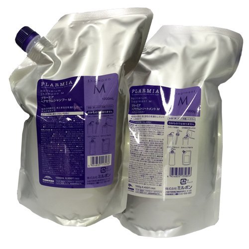 ミルボン プラーミア ヘアセラムシャンプーM 1000ml ＆ 手当てM 1000ml 詰め替え用 仕掛ける